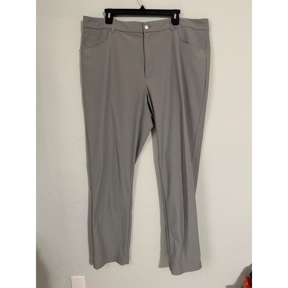 VRST Mens Golf Pants Sz 40x32‎ Gray Flat Front Performance Stretch Chino